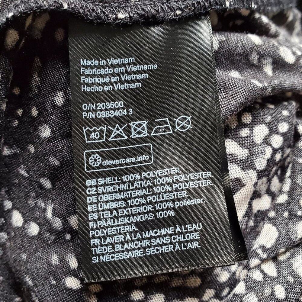 H&M Long Button Down Long Sleeve Black Sheer Shirt Size M - Picture 9 of 11